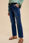 Annie Wear Straight Leg Jeans with Cargo Pockets - Hovatok