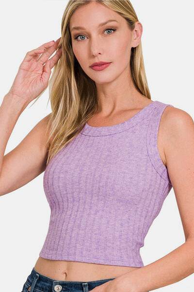 Zenana Ribbed Cropped Tank - Hovatok