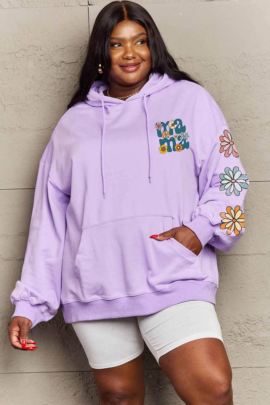 Simply Love Simply Love Full Size MAMA Graphic Dropped Shoulder Hoodie - Hovatok