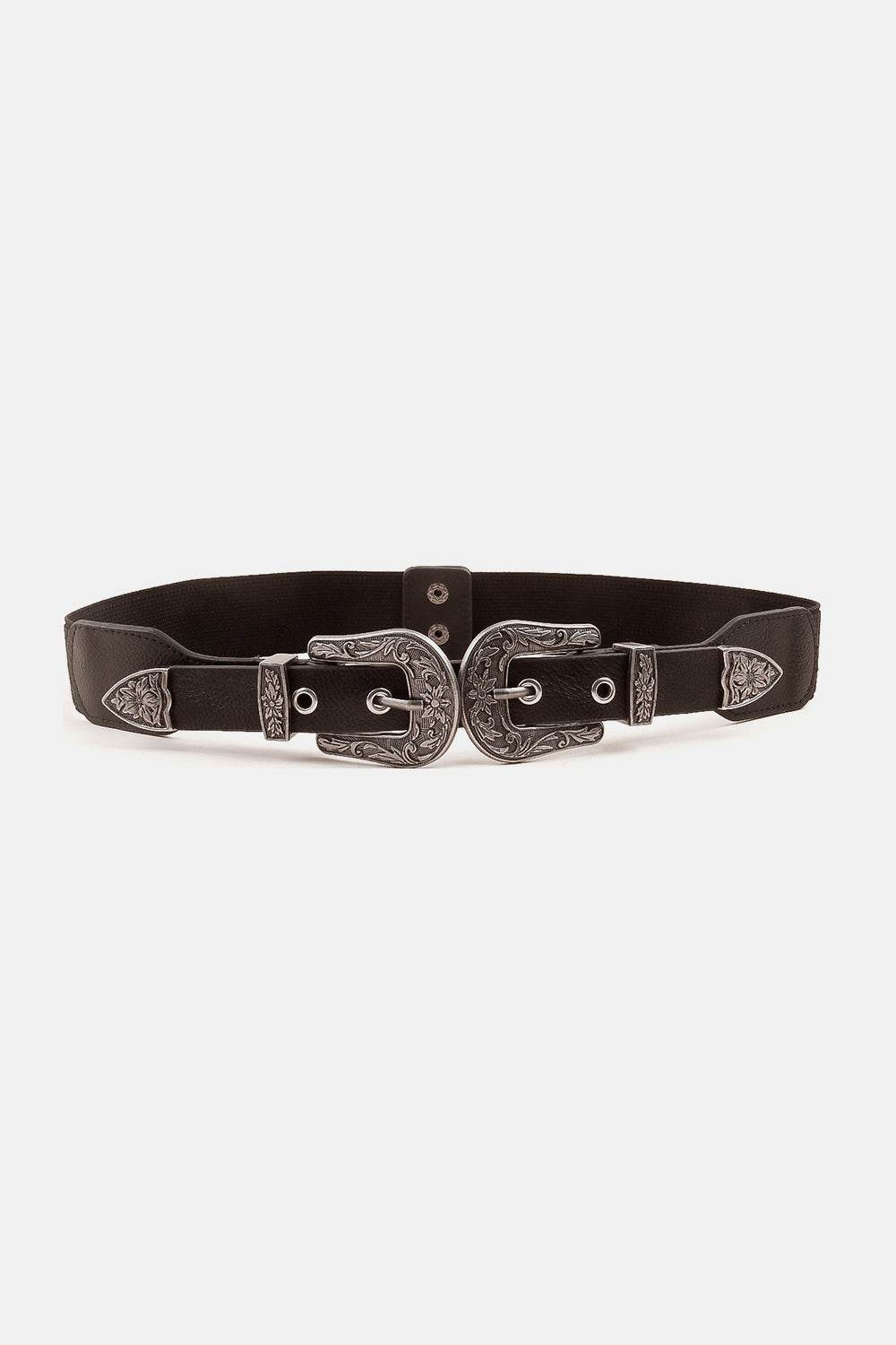 Symmetrical Zinc Alloy Buckle PU Leather Belt - Hovatok