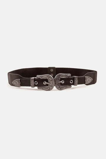 Symmetrical Zinc Alloy Buckle PU Leather Belt - Hovatok