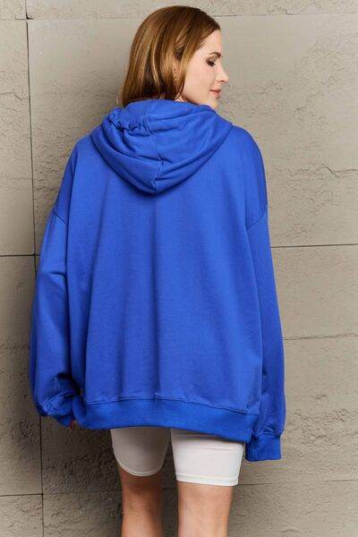 Full Size Drawstring Long Sleeve Hoodie - Hovatok