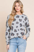 BOMBOM Leopard Drop Shoulder T-Shirt - Hovatok