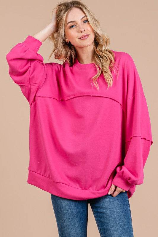 Ces Femme Exposed Seam Long Sleeve Sweatshirt - Hovatok