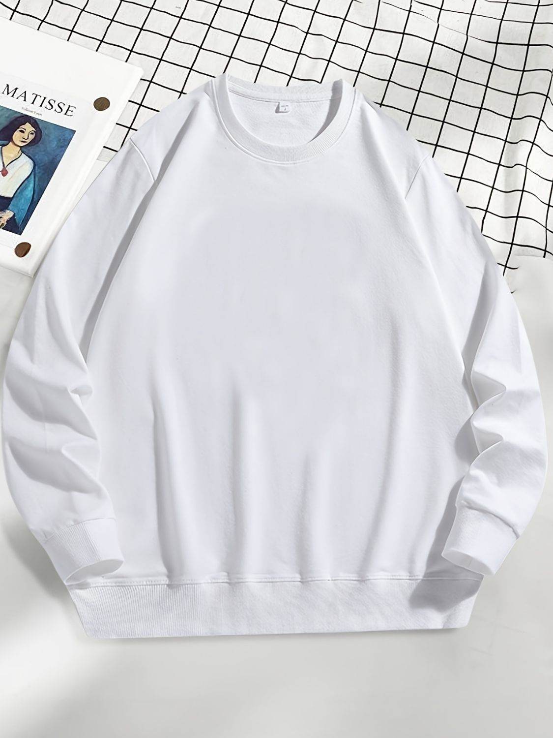 Men's Plus Size Round Neck Sweatshir - Hovatok