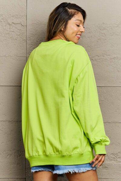 Full Size Round Neck Long Sleeve Sweatshirt - Hovatok