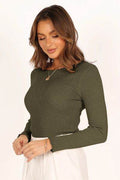 Lettuce Edge Round Neck Long Sleeve T-Shirt - Hovatok
