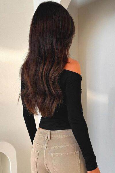 Single Shoulder Long Sleeve T-Shirt - Hovatok