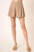 Mittoshop Side Invisible Zipper Pleated Shorts - Hovatok
