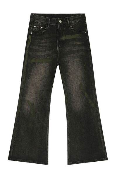 Men's Clean Fit Bootcut Jeans with Pockets - Hovatok