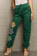 Simply Love Simply Love Full Size Drawstring Flower Graphic Long Sweatpants - Hovatok
