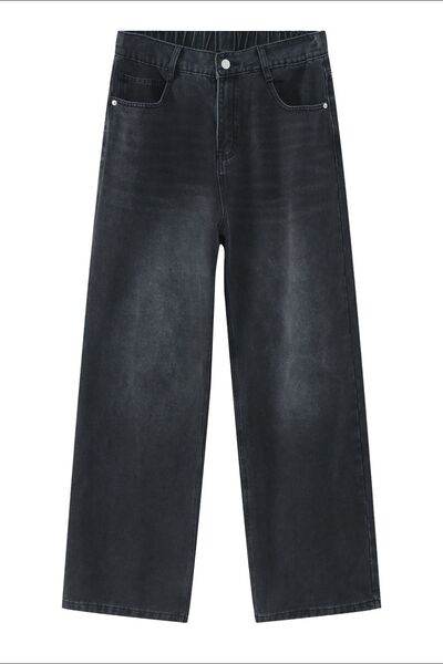 Wide Leg Jeans with Pockets - Hovatok