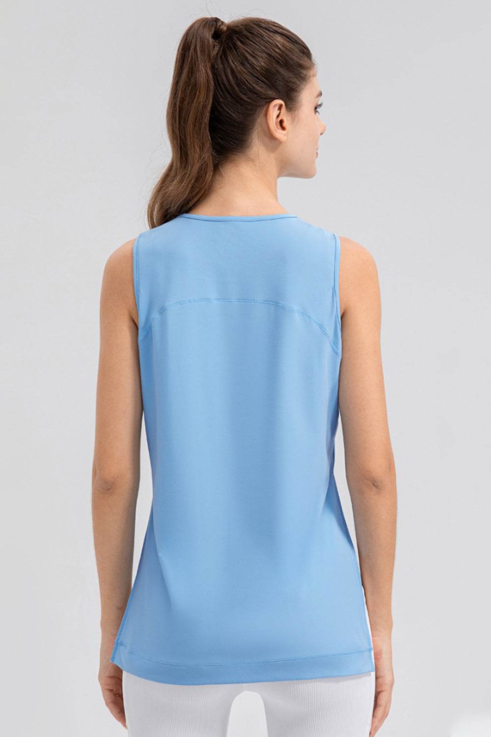 Slit Round Neck Tank - Hovatok