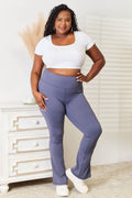 Millennia Basic Bae Wide Waistband Bootcut Sports Pants - Hovatok