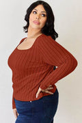 Basic Bae Full Size Ribbed Long Sleeve T-Shirt - Hovatok