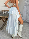 Devine High-Low Ruched Layered Skirt - Hovatok