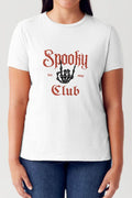 Simply Love Full Size SPOOKY CLUB Short Sleeve Tubular T-Shirt - Hovatok