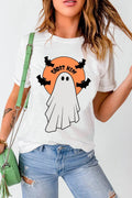 Full Size Ghost Round Neck Short Sleeve T-Shirt - Hovatok