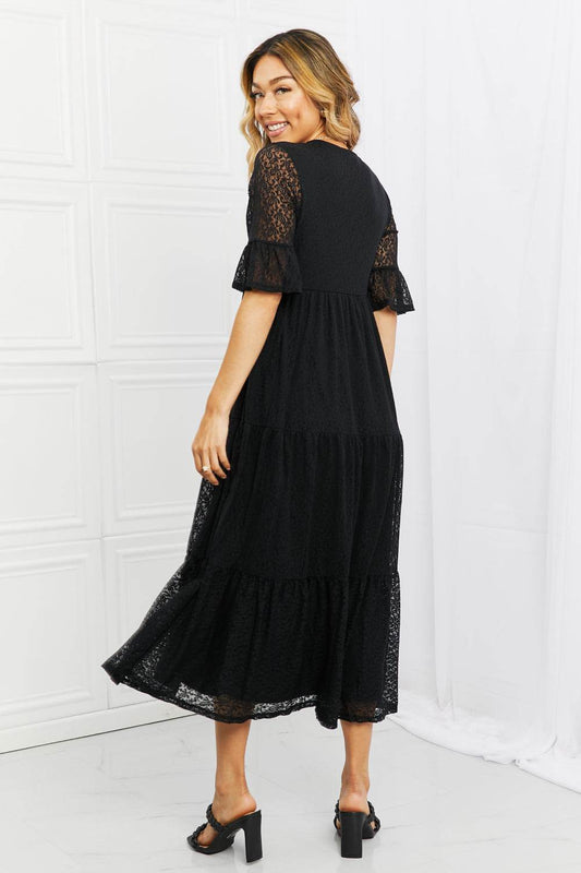 P & Rose Lovely Lace Full Size Tiered Dress - Hovatok
