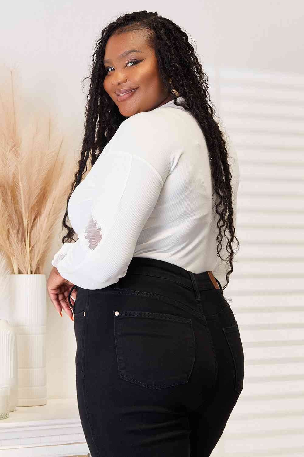 Double Take V-Neck Dropped Shoulder Blouse - Hovatok