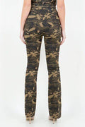 American Bazi V-Cut Ruched Camo Flare Pants - Hovatok