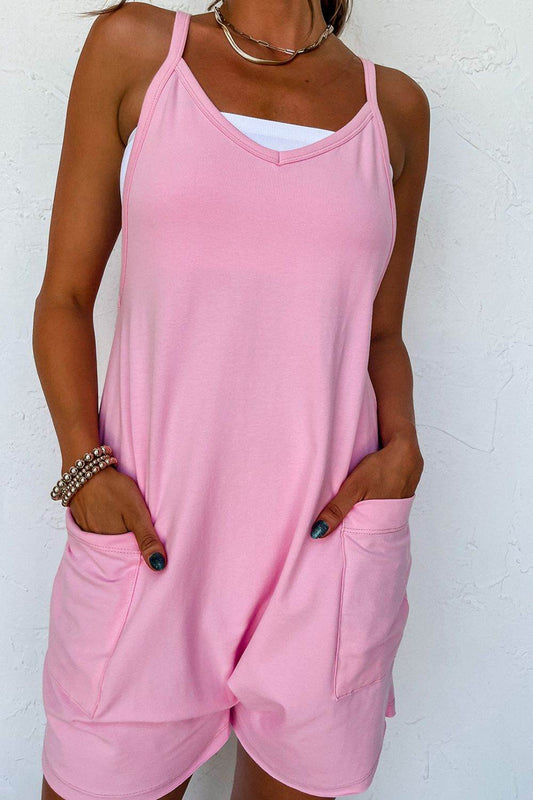 Sleeveless Romper with Pockets - Hovatok