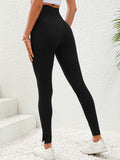 High Waist Slit Leggings - Hovatok