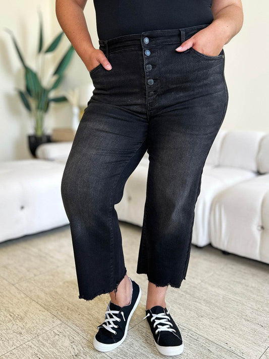 Judy Blue Full Size High Waist Button Fly Jeans - Hovatok