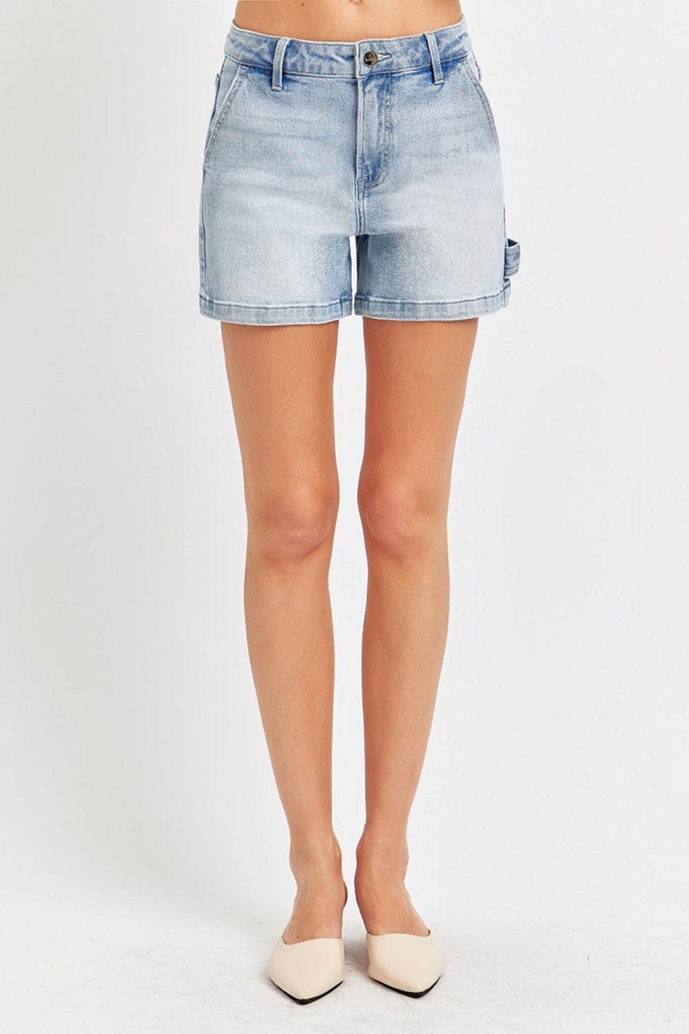 Risen Full Size High Rise Denim Shorts - Hovatok