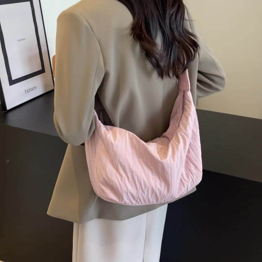 Pleated Dumpling Crossbody Bag - Hovatok