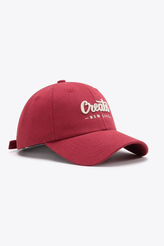 CREATE NEW LIFE Adjustable Cotton Baseball Cap - Hovatok