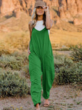 Double Take Full Size Sleeveless V-Neck Pocketed Jumpsuit - Hovatok