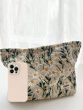 Daisy Embroidered Cosmetic Pouch - Hovatok