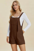 Double Take Full Size Texture Sleeveless Romper - Hovatok
