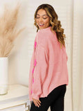 Angel Wings Flower Dropped Shoulder Open Front Cardigan - Hovatok