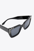 Inlaid Rhinestone Polycarbonate Sunglasses - Hovatok