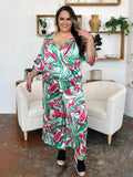 Double Take Full Size Half Sleeve Wide Leg Jumpsuit - Hovatok