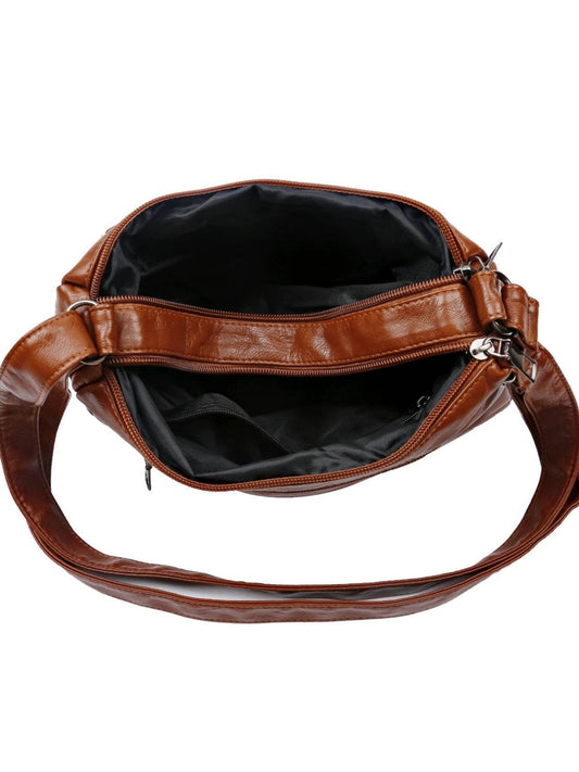 PU Leather Adjustable Strap Shoulder Bag - Hovatok