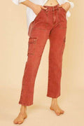 Annie Wear Straight Leg Jeans with Cargo Pockets - Hovatok
