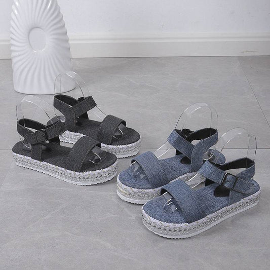 Braided Platform Sandals - Hovatok