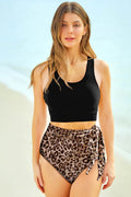 Two-Tone Tied Two-Piece Swimsuit - Hovatok