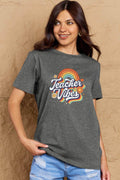 Simply Love Full Size TEACHER VIBES Graphic Cotton T-Shirt - Hovatok