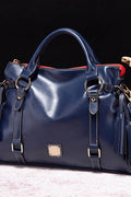 PU Leather Handbag with Tassels - Hovatok