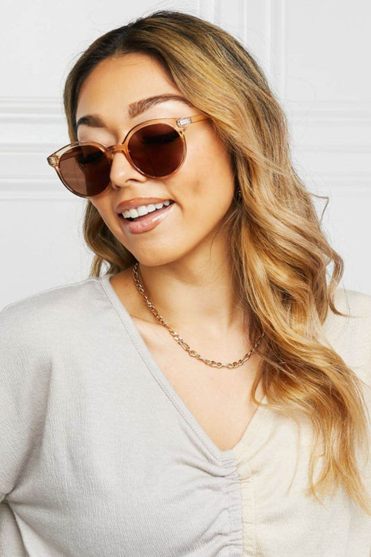 Round Full Rim Polycarbonate Frame Sunglasses - Hovatok
