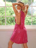 Sequin Halter Neck Mini Dress - Hovatok