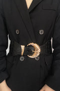 Shell Alloy Buckle Elastic Belt - Hovatok