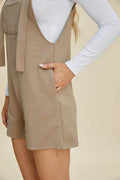 Double Take Full Size Texture Sleeveless Romper - Hovatok