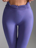Ruched High Waist Active Leggings - Hovatok