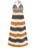 Tie-Dye Halter Neck Dress - Hovatok