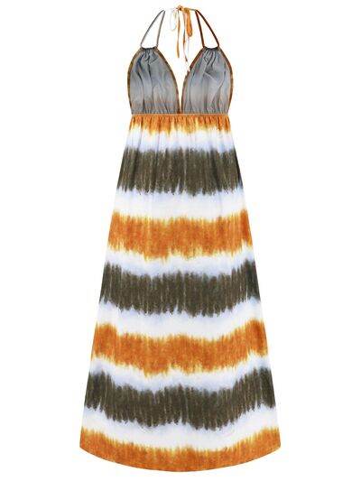 Tie-Dye Halter Neck Dress - Hovatok